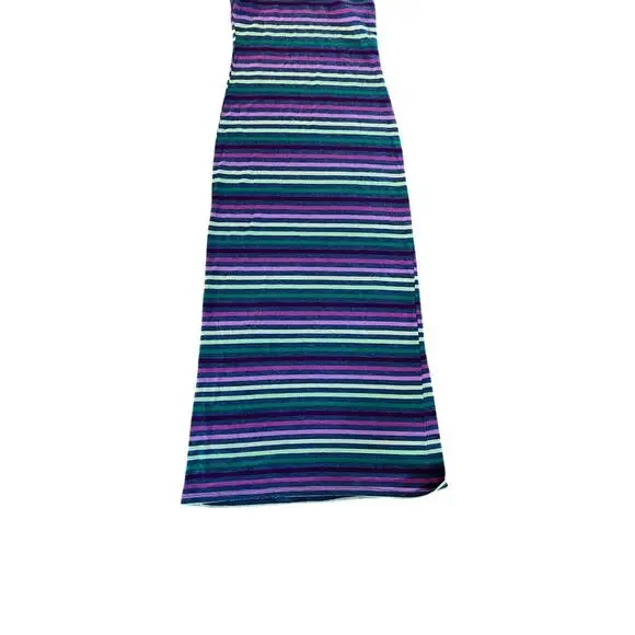 Chesley Striped Racerback Hooded Maxi Dress | M - Picture 3 of 4